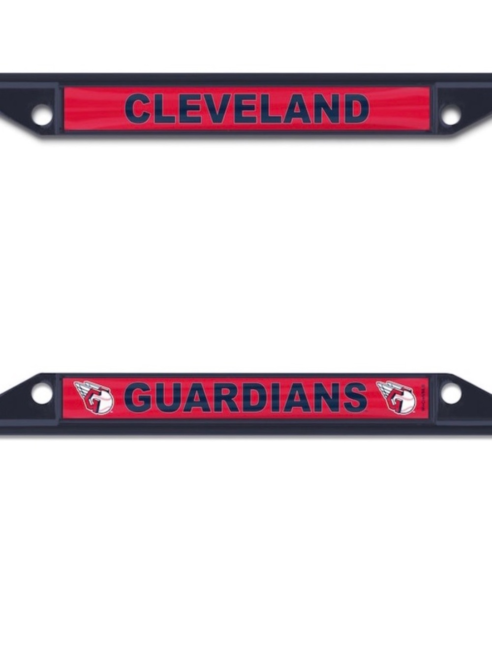 Cleveland Guardians Red License Plate Frame Insert Set